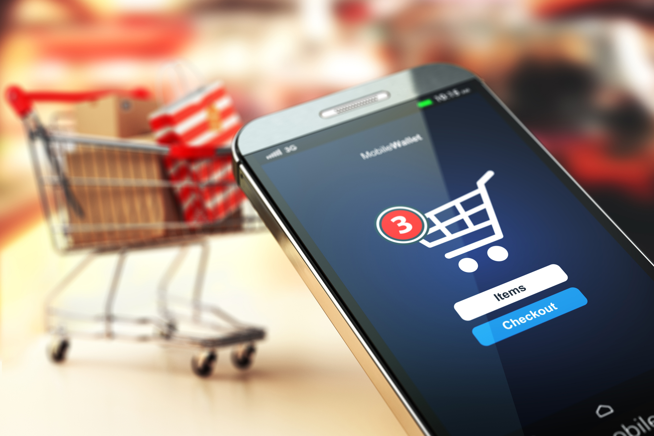 Phone screen with sales data